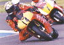 Pete leading the Powerbikes